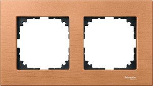 Фото Schneider Electric Merten M-Elegance MTN4052-3470 Рамка 2-постовая (универсальная, бук)