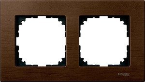 Фото Schneider Electric Merten M-Elegance MTN4052-3473 Рамка 2-постовая (универсальная, орех)