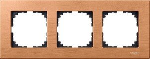 Фото Schneider Electric Merten M-Elegance MTN4053-3470 Рамка 3-постовая (универсальная, бук)