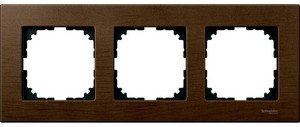 Фото Schneider Electric Merten M-Elegance MTN4053-3473 Рамка 3-постовая (универсальная, орех)