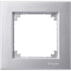 Фото Schneider Electric Merten M-Plan MTN486160 Рамка 1-постовая (универсальная, алюминий)