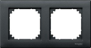 Фото Schneider Electric Merten M-Plan MTN486214 Рамка 2-постовая (универсальная, антрацит)