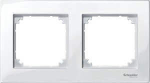 Фото Schneider Electric Merten M-Plan MTN515219 Рамка 2-постовая (универсальная, полярно-белый)