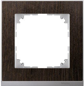 Фото Schneider Electric Merten M-Pure Decor MTN4010-3671 Рамка 1-постовая (универсальная, венге/алюминий)