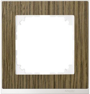 Фото Schneider Electric Merten M-Pure Decor MTN4010-3674 Рамка 1-постовая (универсальная, дуб/брильянтовый белый)