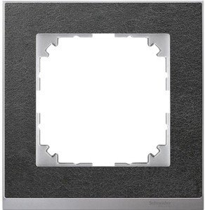 Фото Schneider Electric Merten M-Pure Decor MTN4010-3669 Рамка 1-постовая (универсальная, сланец/алюминий)