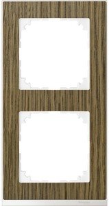 Фото Schneider Electric Merten M-Pure Decor MTN4020-3674 Рамка 2-постовая (универсальная, дуб/брильянтовый белый)