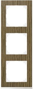 Фото Schneider Electric Merten M-Pure Decor MTN4030-3674 Рамка 3-постовая (универсальная, дуб/брильянтовый белый)