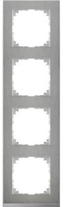 Фото Schneider Electric Merten M-Pure Decor MTN4040-3646 Рамка 4-постовая (универсальная, сталь/алюминий)