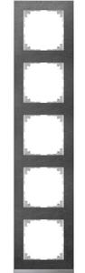 Фото Schneider Electric Merten M-Pure Decor MTN4050-3669 Рамка 5-постовая (универсальная, сланец/алюминий)