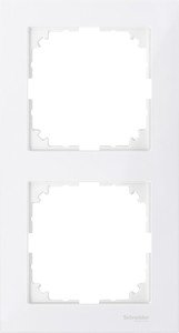 Фото Schneider Electric Merten M-Pure Decor MTN4020-3619 Рамка 2-постовая (универсальная, полярно-белый)