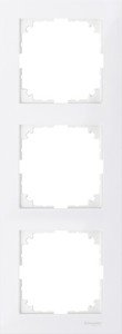 Фото Schneider Electric Merten M-Pure Decor MTN4030-3619 Рамка 3-постовая (универсальная, полярно-белый)