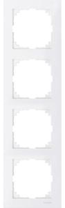 Фото Schneider Electric Merten M-Pure Decor MTN4040-3619 Рамка 4-постовая (универсальная, полярно-белый)