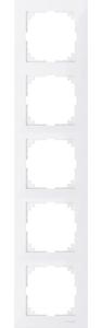 Фото Schneider Electric Merten M-Pure Decor MTN4050-3619 Рамка 5-постовая (универсальная, полярно-белый)