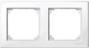 Фото Schneider Electric Merten M-Smart MTN478219 Рамка 2-постовая (универсальная, полярно-белый)