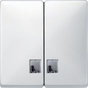 Фото Schneider Electric Merten Artec/Antique MTN413519 Клавиша выключателя двойная (линза индикатора, полярно-белая)