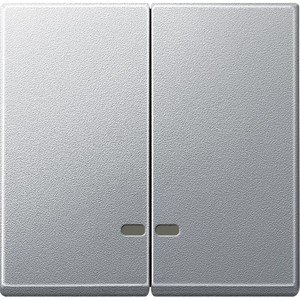 Фото Schneider Electric System M MTN3420-0604 Клавиша двойная с окошком (индикация, алюминий)