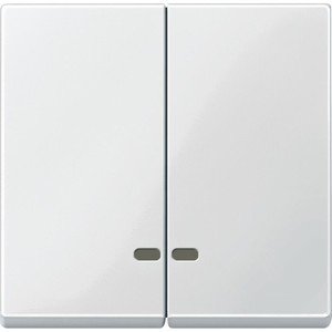 Фото Schneider Electric System M MTN3420-0319 Клавиша двойная с окошком (индикация, полярно-белая)