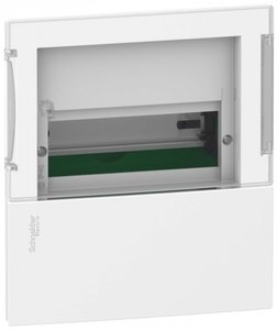 Фото Schneider Electric MIP22108S MINI PRAGMA ЩИТ ВСТРАИВ. С ПРОЗРАЧ. ДВ. 1РЯД/8МОД,IP40,IK07,63А,2 клеммы,Италия