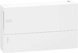 Фото Schneider Electric MIP12118 MINI PRAGMA ЩИТ НАВЕСНОЙ С БЕЛОЙ ДВ. 1РЯД/18МОД,IP40,IK07,63А,2 клеммы,Италия