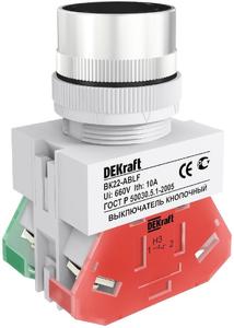 Фото DEKraft 25012DEK Выкл. кноп. ABLF ?22 мм Цвет:ЧЕРНЫЙ 220В ВK-22