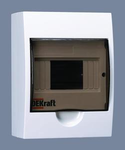 Фото DEKraft 31009DEK Корпус пласт. навесной 6 модулей, IP41, ЩРН-П-6 DEK