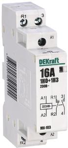 Фото DEKraft 18065DEK Модульный контактор 1НО+1НЗ 25А 230В МК-103