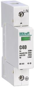 Фото DEKraft 18015DEK Ограничитель перенапряжений 1P 40кА C 420В ОП-101