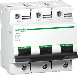 Фото Schneider Electric Acti 9 A9N18470 Автоматический выключатель трехполюсный 125А (15 кА, C)