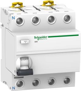 Фото Schneider Electric Acti 9 A9R50440 Выключатель дифференциального тока четырехполюсный 40А 30мА (тип AC)