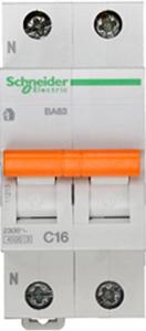 Фото Schneider Electric Домовой 11213 Автоматический выключатель однополюсный+N 16А (4.5 кА, C)