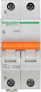 Фото Schneider Electric Домовой 11216 Автоматический выключатель однополюсный+N 32А (4.5 кА, C)