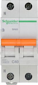 Фото Schneider Electric Домовой 11217 Автоматический выключатель однополюсный+N 40А (4.5 кА, C)
