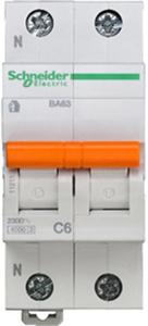 Фото Schneider Electric Домовой 11211 Автоматический выключатель однополюсный+N 6А (4.5 кА, C)