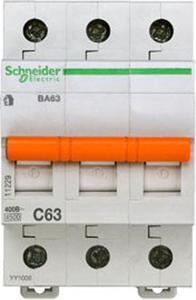 Фото Schneider Electric Домовой 11229 Автоматический выключатель трехполюсный 63А (4.5 кА, C)