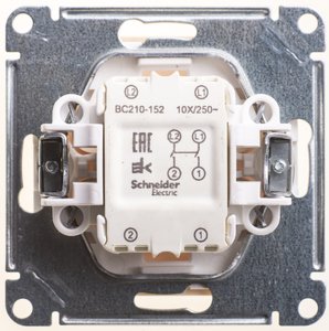 Фото Schneider Electric VS210-152-2-86 W59 1-клавишный ВЫКЛЮЧАТЕЛЬ 2-полюсный, 10АХ, механизм, СЛОНОВАЯ КОСТЬ
