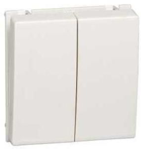 Фото Schneider Electric W45 VN5U-242-BE Выключатель двухклавишный (10 А, IP20, под рамку, скрытая установка, слоновая кость)