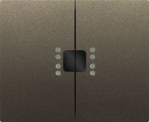 Фото Legrand Galea Life 771270 Клавиша двойная (индикация, dark bronze)