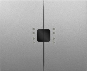 Фото Legrand Galea Life 771370 Клавиша двойная (индикация, soft aluminium)