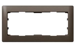 Фото Legrand Galea Life 771910 Рамка 2-постовая (горизонтальная, без разделения, dark bronze)