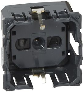 Фото Legrand Celiane 067153 Розетка с заземляющим контактом (16 А, безвинт. зажимы, механизм, шторки, скрытая установка)