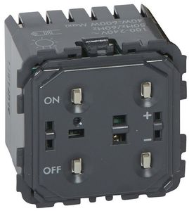 Фото Legrand Celiane 067082 Светорегулятор кнопочный (600 Вт, механизм, скрытая установка)