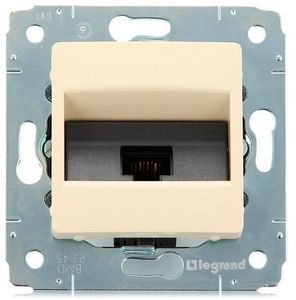 Фото Legrand Cariva 695924 Розетка сетевая (RJ45, под рамку, скрытая установка, слоновая кость)