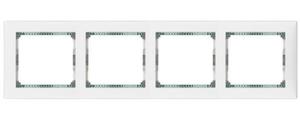 Фото Legrand Valena 774464 Рамка 4-постовая (универсальная, белая/кристалл)