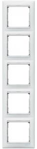 Фото Legrand Valena 774459 Рамка 5-постовая (вертикальная, белая)