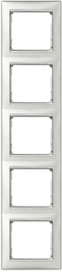 Фото Legrand Valena 770359 Рамка 5-постовая (вертикальная, алюминий/серебряный штрих)