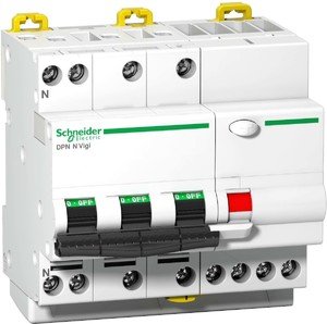 Фото Schneider Electric DPN N Vigi A9D31716 Автоматический выключатель дифференциального тока трехполюсный+N 16А (тип AC, 6 кА)