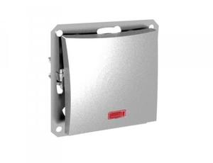 Фото Schneider Electric WDE000313 ДУЭТ 1-клавишный ВЫКЛЮЧАТЕЛЬ с подсветкой, сх.1а, 10АХ, механизм, СЕРЕБРИСТЫЙ