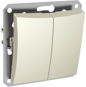 Фото Schneider Electric WDE000253 ДУЭТ 2-клавишный ВЫКЛЮЧАТЕЛЬ с подсветкой, сх.5а, 10АХ, механизм, БЕЖЕВЫЙ