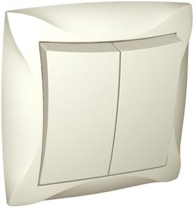 Фото Schneider Electric WDE000252 ДУЭТ 2-клавишный ВЫКЛЮЧАТЕЛЬ, сх.5, 10АХ, в сборе, БЕЖЕВЫЙ